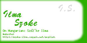 ilma szoke business card